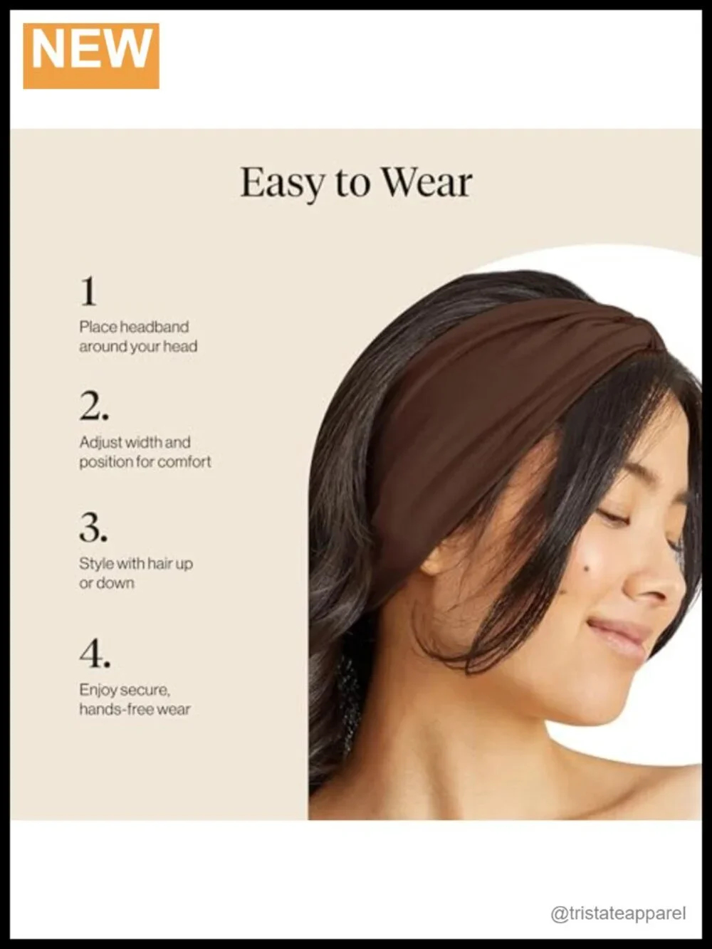 Non Slip Wide Headbands for Women Stretchy Hair Bands 2 Pack
